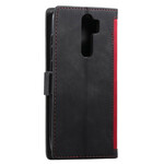 Xaiomi Redmi 9 Capa de Couro de dois tons Contorno Reforçado
