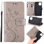 Capa iPhone 12 Borboletas e Cordão de Flores