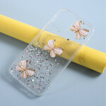 Capa iPhone 12 Glitter Butterflies 3D