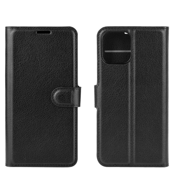 Capa para iPhone 12 Pro Max Leather Effect Lychee Classic Lychee
