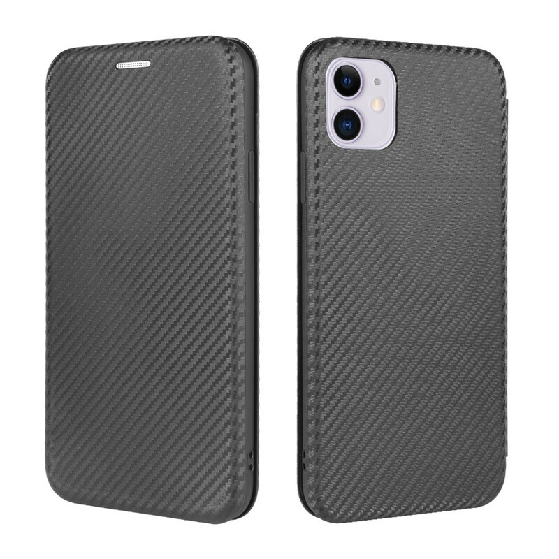 Tampa Flip Cover iPhone 12 Max / 12 Pro Fibra de Carbono