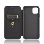Tampa Flip Cover iPhone 12 Max / 12 Pro Fibra de Carbono