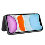 Tampa Flip Cover iPhone 12 Max / 12 Pro Fibra de Carbono