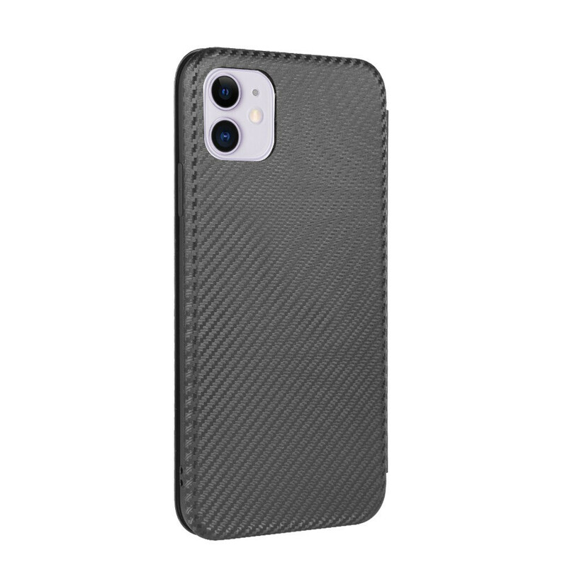 Tampa Flip Cover iPhone 12 Max / 12 Pro Fibra de Carbono