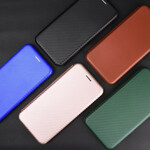 Tampa Flip Cover iPhone 12 Max / 12 Pro Fibra de Carbono