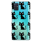 Samsung Galaxy A31 Cobrir múltiplos gatos pretos