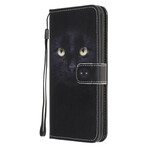 Samsung Galaxy A31 Capa de fita adesiva para olhos de gato preto Samsung Galaxy A31 Capa de fita adesiva para olhos de gato preto