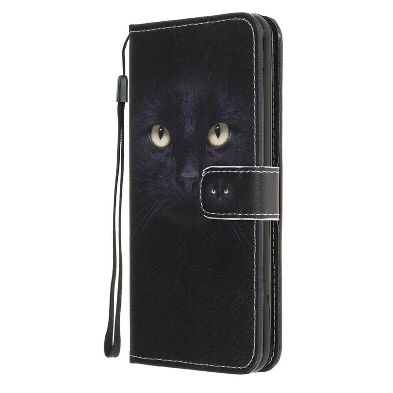 Samsung Galaxy A31 Capa de fita adesiva para olhos de gato preto Samsung Galaxy A31 Capa de fita adesiva para olhos de gato preto