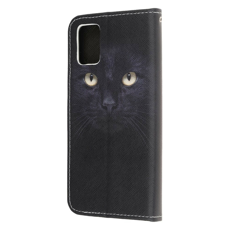 Samsung Galaxy A31 Capa de fita adesiva para olhos de gato preto Samsung Galaxy A31 Capa de fita adesiva para olhos de gato preto