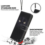 Samsung Galaxy A31 Capa de fita adesiva para olhos de gato preto Samsung Galaxy A31 Capa de fita adesiva para olhos de gato preto