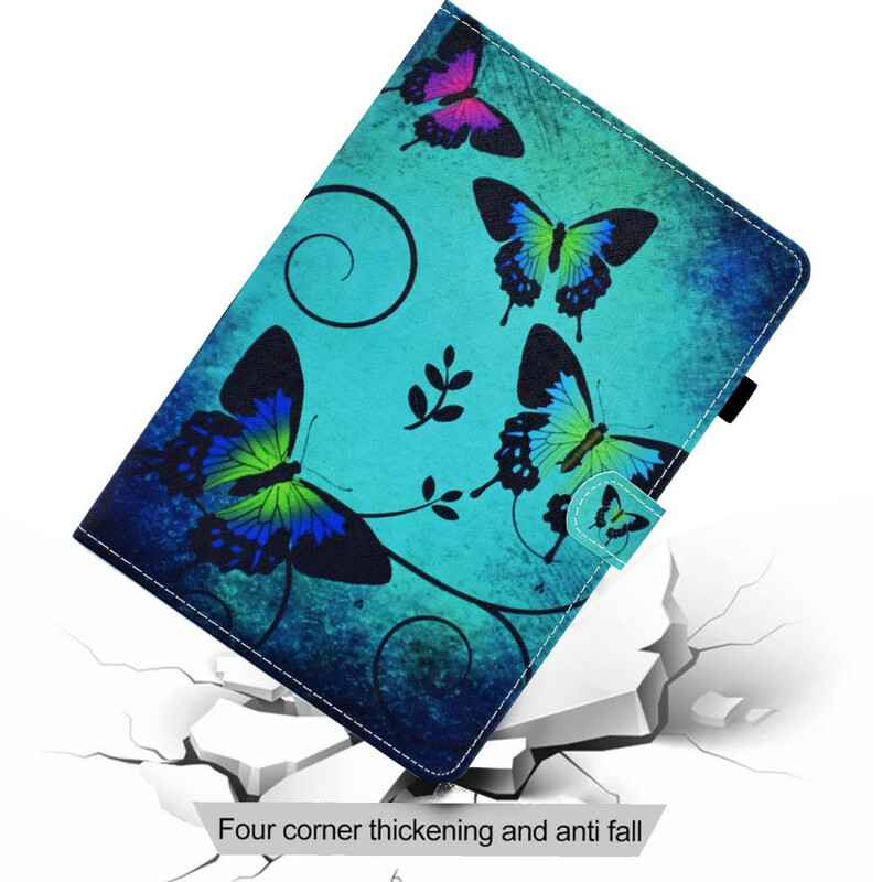 iPad Air 10.9" (2020) Capa de borboletas verdes