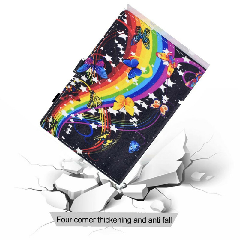 iPad Air 10.9" (2020) Capa de borboletas arco-íris