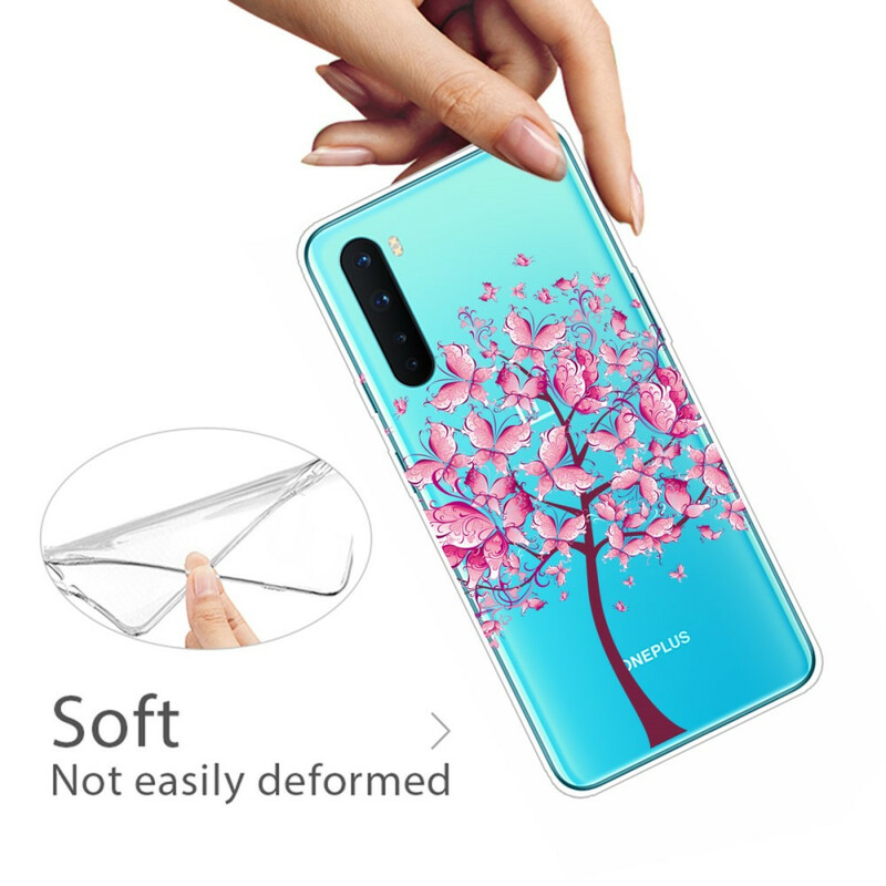 Capa OnePlus Nord Clear Butterfly Tree