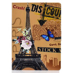 iPad Air 10.9" (2020) Capa Floral da Torre Eiffel