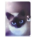 iPad Air 10.9" (2020) Capa de gato com olhos azuis