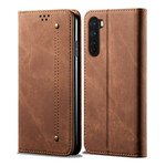 Capa Flip Cover OnePlus Nord Leatherette Jeans Texture