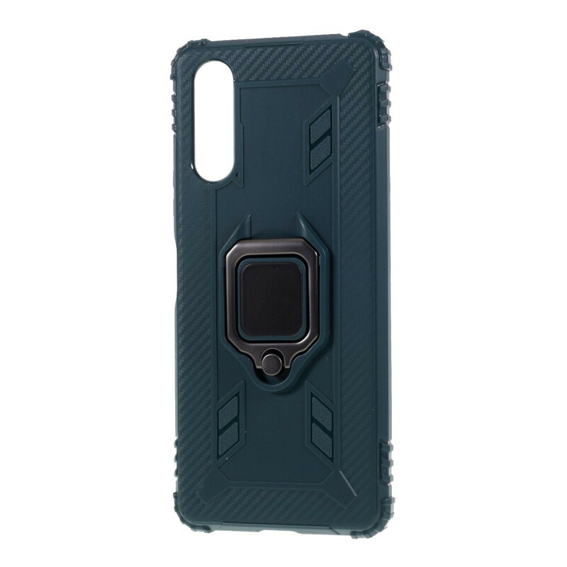 Anel Sony Xperia 10 II e capa de fibra de carbono