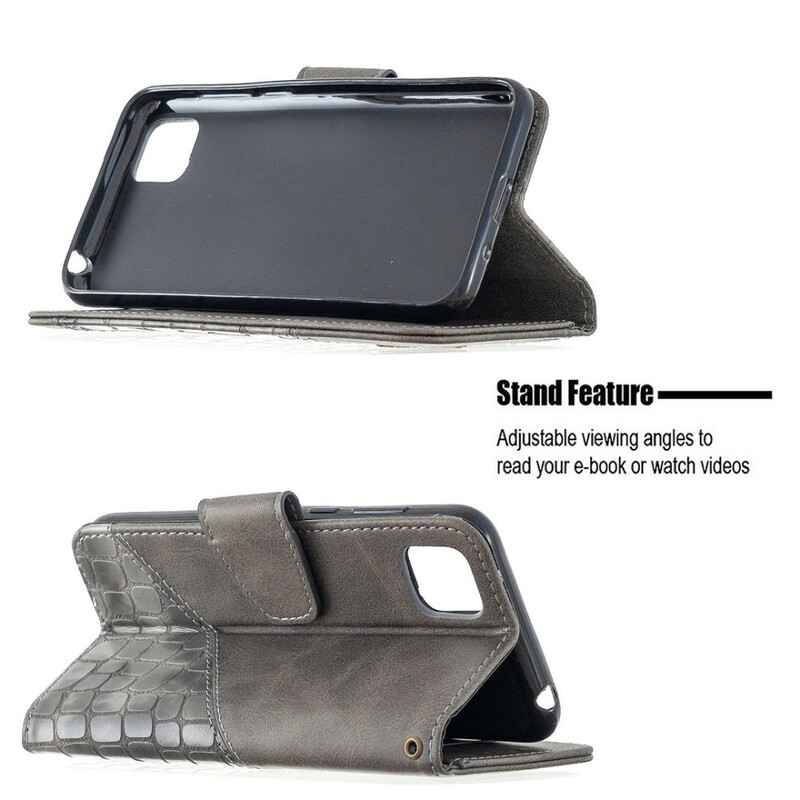 Capa clássico de pele de crocodilo Huawei Y5p