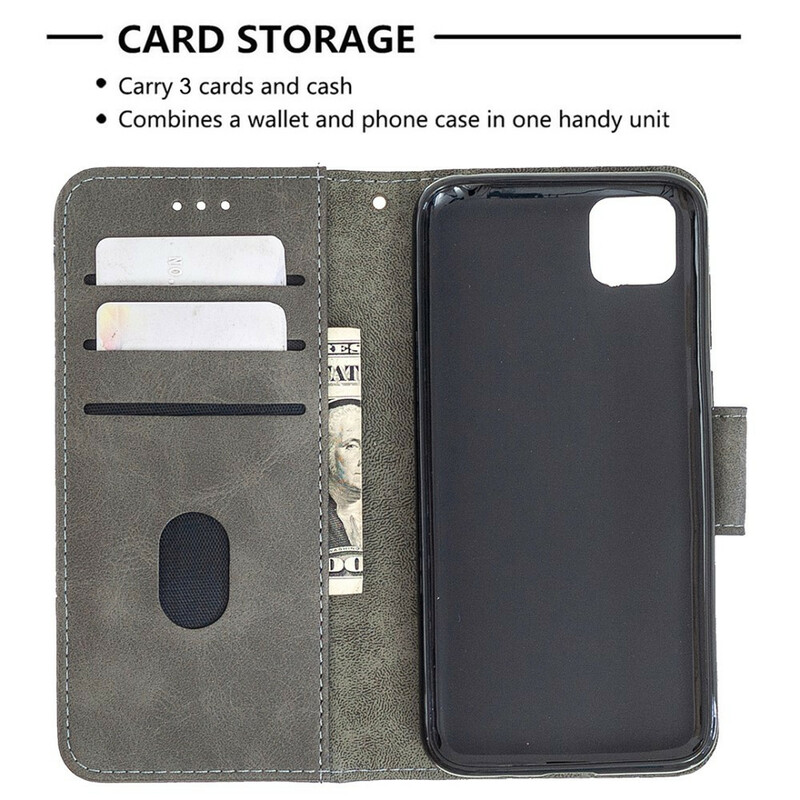 Capa clássico de pele de crocodilo Huawei Y5p