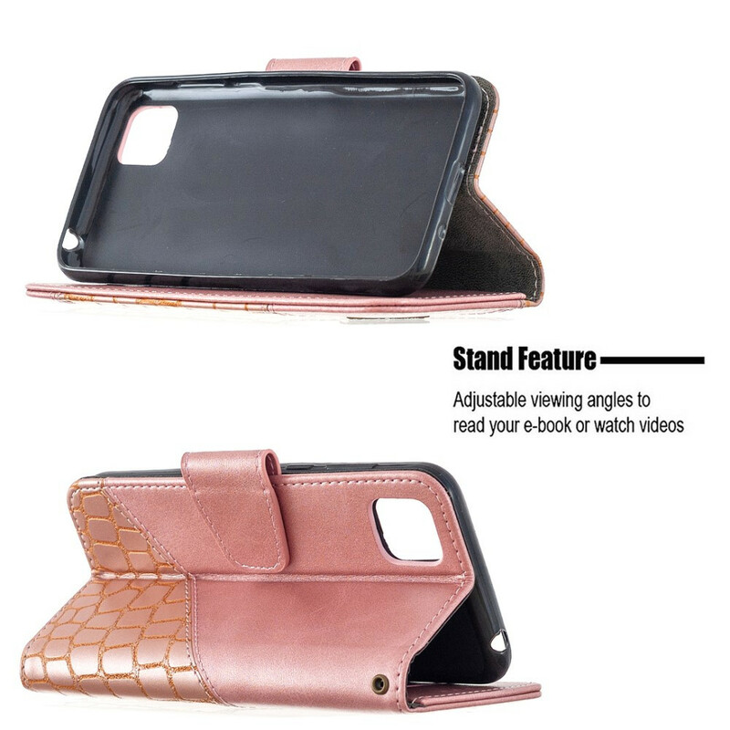 Capa clássico de pele de crocodilo Huawei Y5p