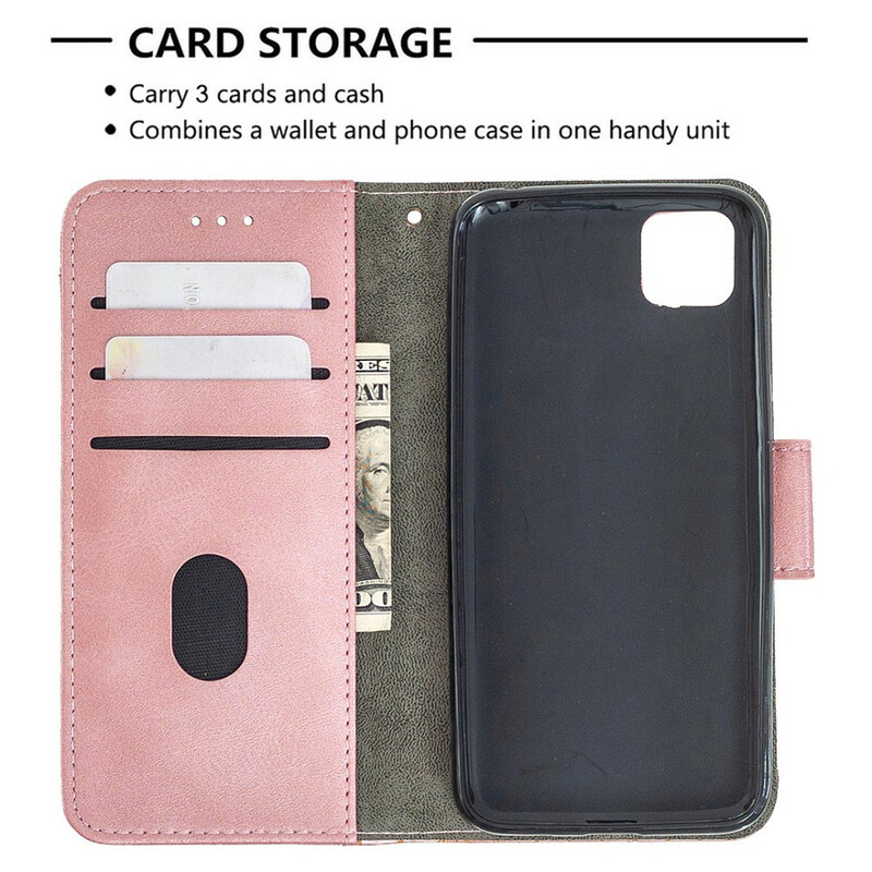 Capa clássico de pele de crocodilo Huawei Y5p