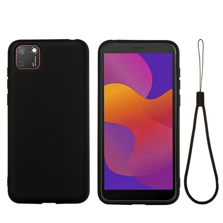 Capa Huawei Y5p Silicone Líquido com Cordão