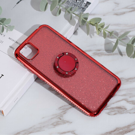 Capa Huawei Y5p Glitter e Anel de Diamante