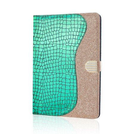 Capa para iPad 10,2" (2020) (2019) / Ar 10,5" (2019) Croco Glitter