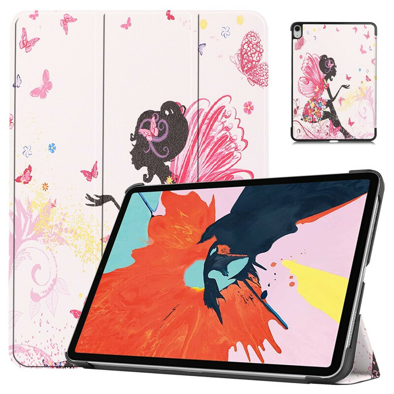 Capa inteligente iPad 10.5" (2020) Fada Floral em Couro