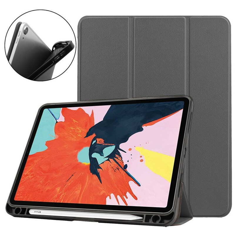 Capa inteligente para iPad Air 10.9" (2020) Capa em pele Lychee Stylus