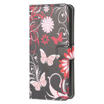 Samsung Galaxy S20 FE Capa de Borboletas e Flores