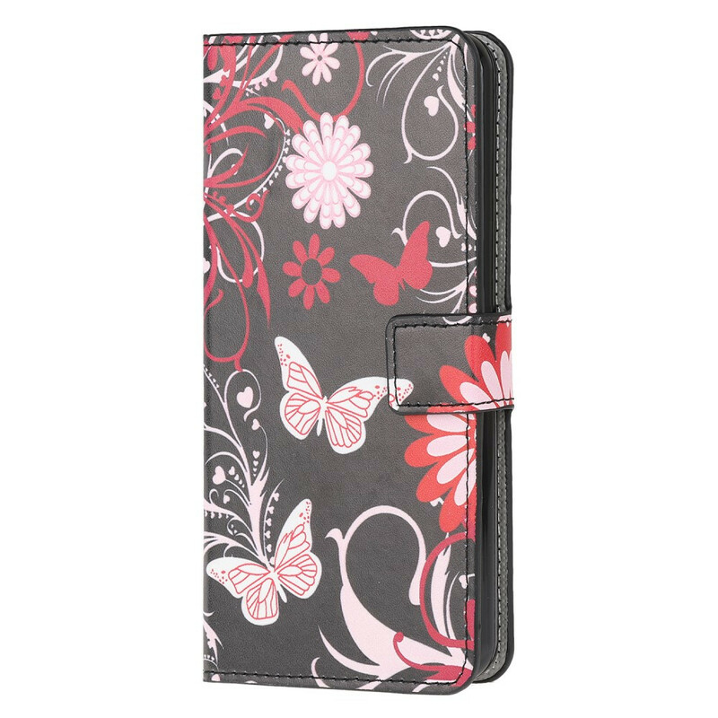 Samsung Galaxy S20 FE Capa de Borboletas e Flores