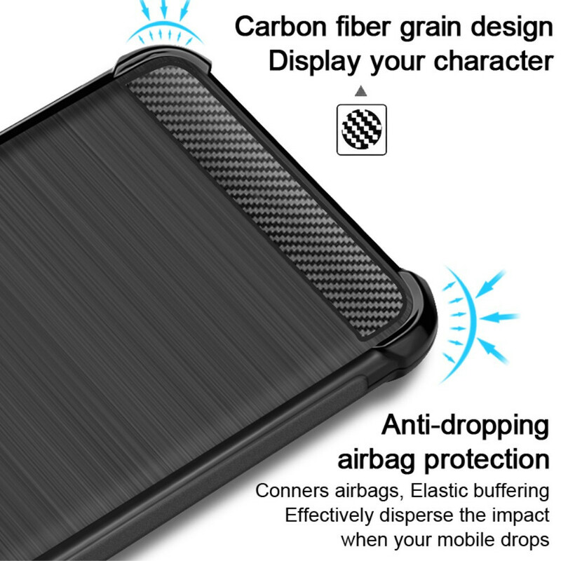 Samsung Galaxy A10s IMAK Vega Series Capa de fibra de carbono escovada