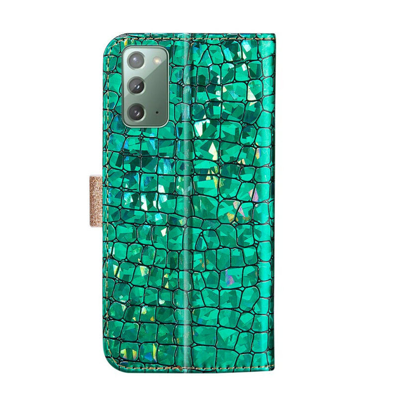 Samsung Galaxy Note 20 Capa de diamantes Croco