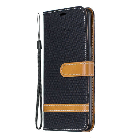 Samsung Galaxy A10s Capa de tecido e pele com cinta
