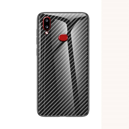 Samsung Galaxy A10s Capa de vidro temperado em fibra de carbono