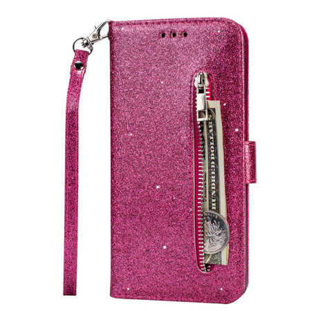 Samsung Galaxy A10s Capa Glitter Purse com Lan