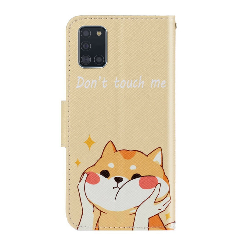 Samsung Galaxy A31 Cat Don't Touch Me Strap Case