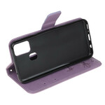 Samsung Galaxy M21 Borboletas e Flores Capa de CordÃ£o