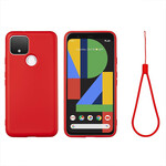 Google Pixel 4A 5G Case Design de Silicone Líquido com CordÃ£o