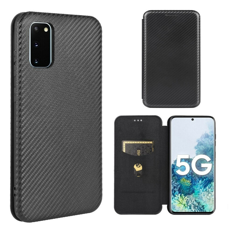 Tampa Flip Cover Samsung Galaxy S20 FE Fibra de Carbono