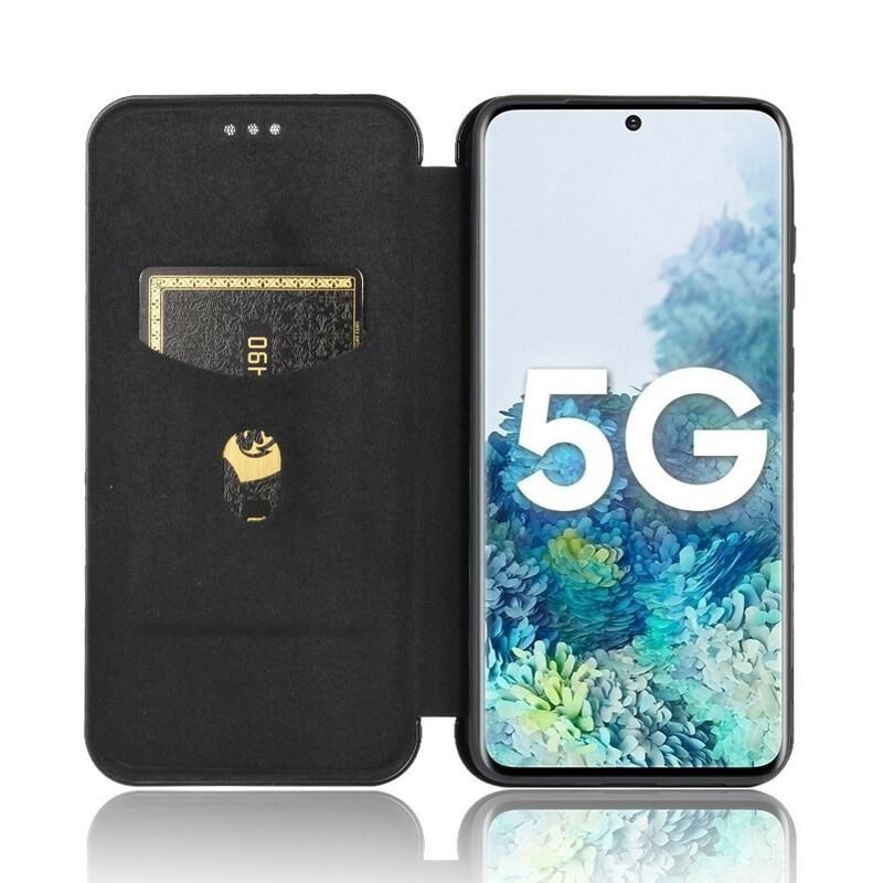 Tampa Flip Cover Samsung Galaxy S20 FE Fibra de Carbono