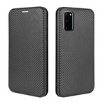 Tampa Flip Cover Samsung Galaxy S20 FE Fibra de Carbono