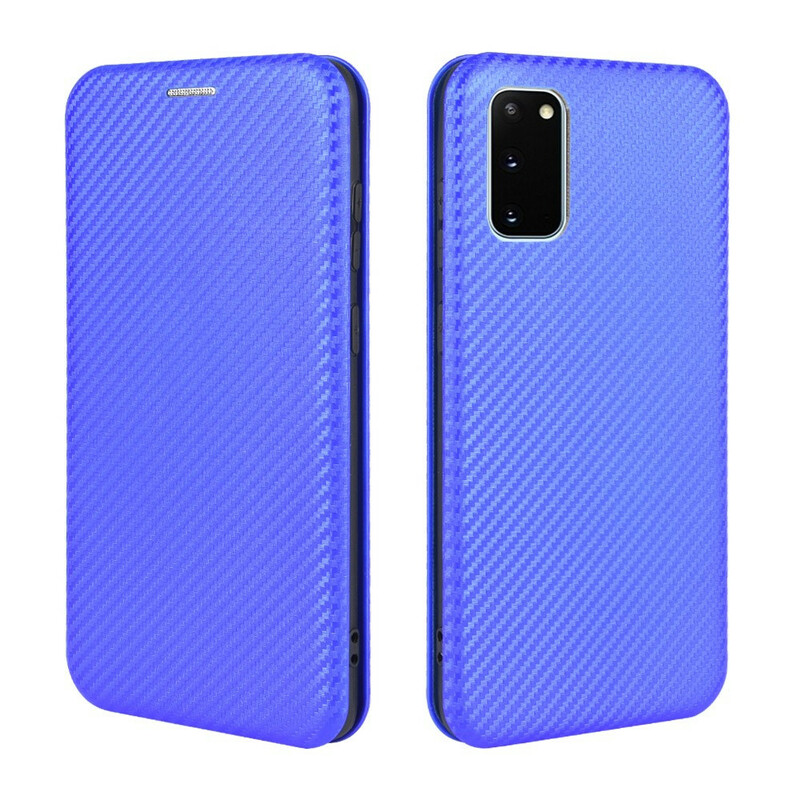 Tampa Flip Cover Samsung Galaxy S20 FE Fibra de Carbono