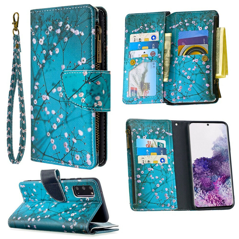 Capa Samsung Galaxy S20 com Zipper Pocket Tree Capa Samsung Galaxy S20 com Zipper Pocket Tree