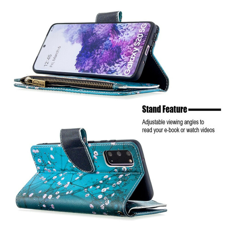 Capa Samsung Galaxy S20 com bolso com fecho de correr Capa Samsung Galaxy S20 com bolso com fecho de correr