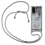 Samsung Galaxy S20 Glitter Case com Lanyard