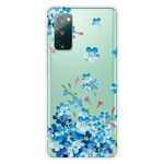 Capa Samsung Galaxy S20 FE Blue Flower