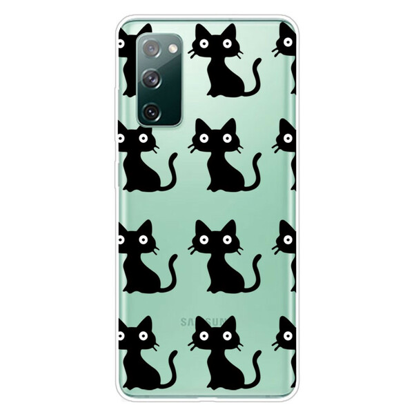 Samsung Galaxy S20 FE Cobrir múltiplos gatos pretos
