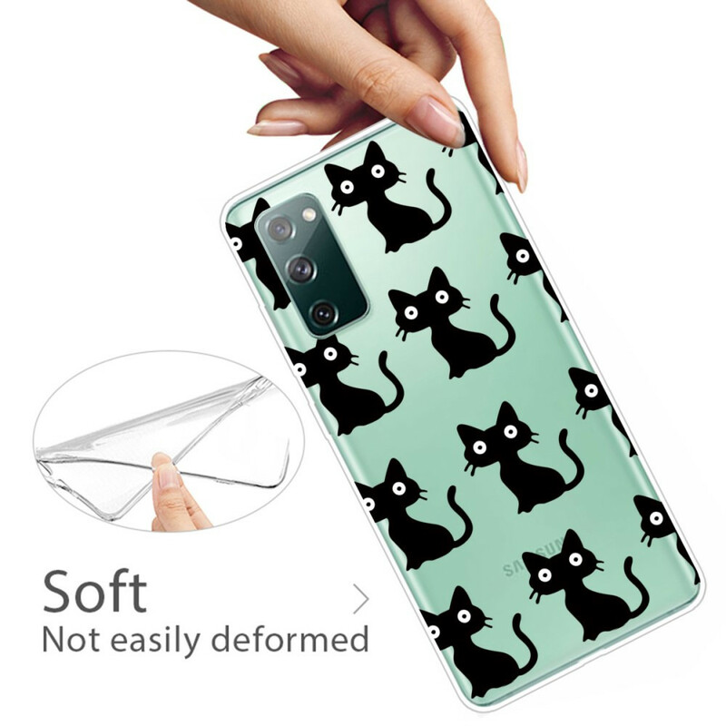 Samsung Galaxy S20 FE Cobrir múltiplos gatos pretos